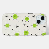 Coques Case-Mate iPhone Retro Mid Mod Starburst Sky Chartreuse (Verso (horizontal))