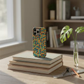 Coques Case-Mate iPhone Rétro Moderne Géométrique Turquoise Orange Milieu