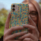 Coques Case-Mate iPhone Rétro Moderne Géométrique Turquoise Orange Milieu