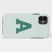 Coques Case-Mate iPhone Rétro monogramme initial moderne (Dos (Horizontal))