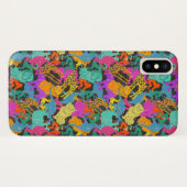 Coques Case-Mate iPhone Rétro motif animal de silhouettes (Dos (Horizontal))