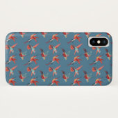 Coques Case-Mate iPhone Rétro motif de colibri (Dos (Horizontal))