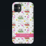 Etui iPhone Case-Mate Rétro motif de remorque et de Flamants roses<br><div class="desc">Les caractéristiques du produit ce un motif qui incorpore des illustrations de rétro cru ont inspiré des remorques de campeur,  des flamants roses,  des abeilles,  et des fleurs.</div>