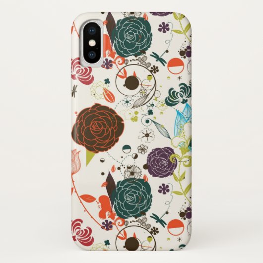 Coques Case-Mate iPhone Rétro motif floral 2 (Dos)