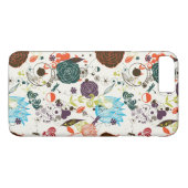 Coques Case-Mate iPhone Rétro motif floral 2 (Dos (Horizontal))