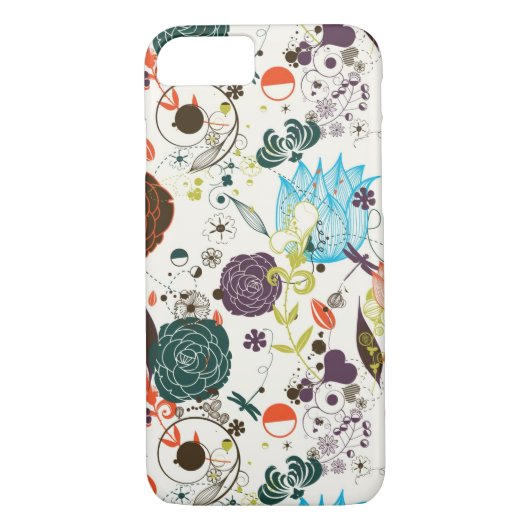 Coques Case-Mate iPhone Rétro motif floral 2 (Dos)