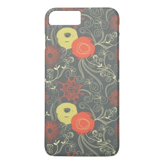 Coques Case-Mate iPhone Rétro motif floral 3 (Dos)
