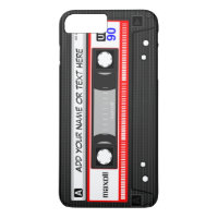 Rétro motif rouge drôle d'enregistreur à cassettes