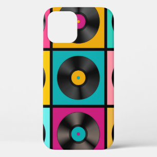 Case-Mate iPhone Case Retro Music Background with Vinyl Records - vintag
