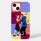Coques Case-Mate iPhone Retro Nostalgic 1950's Couple Dancing (Verso)