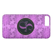 Coques Case-Mate iPhone rétro pattern.monogram. floral (Dos (Horizontal))