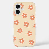 Coques Case-Mate iPhone Retro Peach Floral Whimsy Preppy Hippie Spring (Verso)