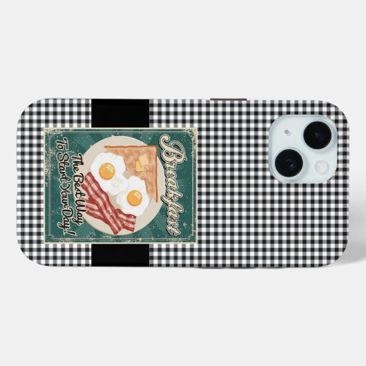 Coques Case-Mate iPhone Rétro petit-déjeuner (Verso (horizontal))