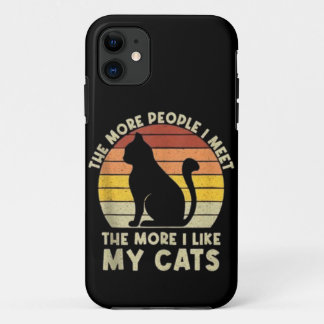 Case-Mate iPhone Case Rétro Plus je rencontre de gens, plus j'aime mon c