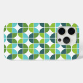 Coques Case-Mate iPhone Retro Quartiers Motif en bleu vert (Verso (horizontal))