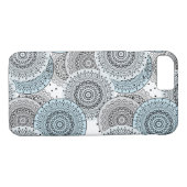 Coques Case-Mate iPhone Rétro, rétro motif, bleu et gris, élégant (Dos (Horizontal))