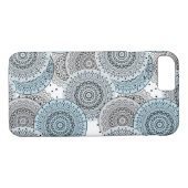 Coques Case-Mate iPhone Rétro, rétro motif, bleu et gris, élégant (Dos (Horizontal))