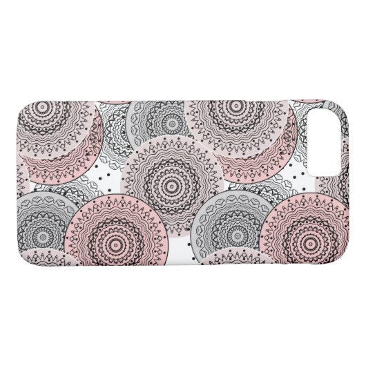 Coques Case-Mate iPhone Rétro, rétro motif, bleu et rose, élégant (Dos (Horizontal))