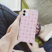 Coques Case-Mate iPhone Retro rose À damiers motif floral
