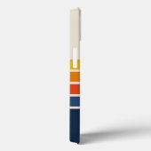 Coques Case-Mate iPhone Retro Striped Pattern 70's 80's (Verso / Droite)