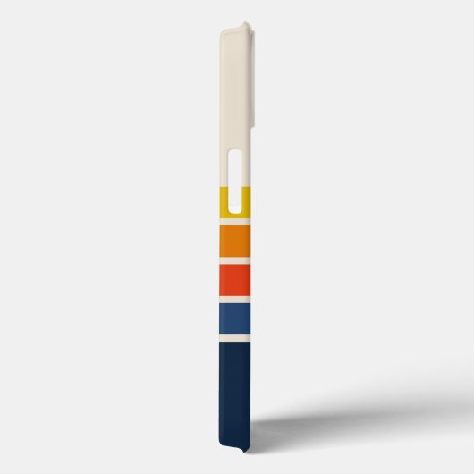 Coques Case-Mate iPhone Retro Striped Pattern 70's 80's (Verso / Droite)