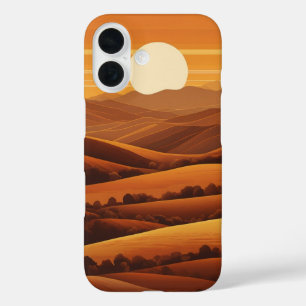 Coques iPhone 16 Retro Sunset Hills