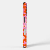 Coques Case-Mate iPhone Retro Super Floral Orange Rose Personnalisé (Verso / Droite)