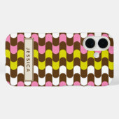 Coques Case-Mate iPhone Retro Super Lime rose Brown Art personnalisé (Verso (horizontal))