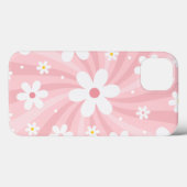 Coques Case-Mate iPhone Retro Super rose soleil marguerite florale hippie (Verso (horizontal))