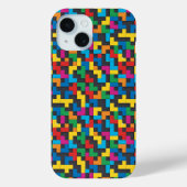 Coques Case-Mate iPhone Retro Tetris Blocks Seamless Pattern (Verso)