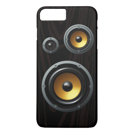 Coques Case-Mate iPhone Rétro trio en bois de haut-parleur de grain (Dos)