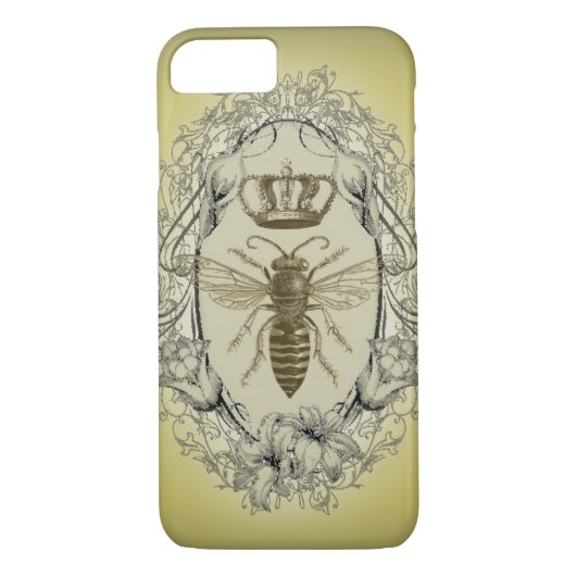 Coques Case-Mate iPhone Retro Victorian Bee Queen couronne Mode iPhone 7 c (Dos)