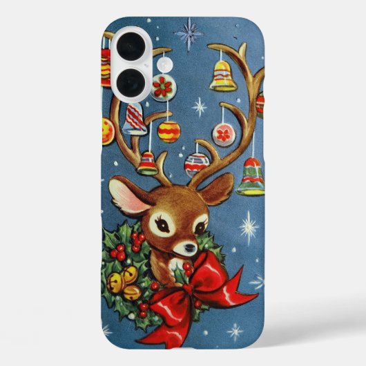 Coques Case-Mate iPhone Retro Vintage Christmas reindeer  (Verso)
