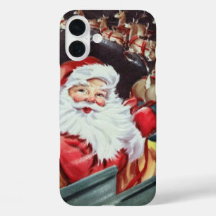 Coques iPhone 16 Plus Retro vintage Noël Santa iPhone seize