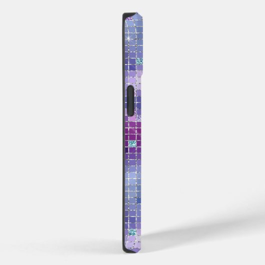 Coques Case-Mate iPhone Rétro violet rose et bleu disco miroir | Monogramm (Verso / Droite)