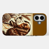 Coques Case-Mate iPhone Retro Welsh Springer espagnol Brown Art blanc (Verso (horizontal))