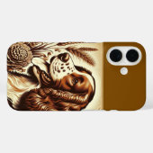 Coques Case-Mate iPhone Retro Welsh Springer espagnol Brown Art blanc (Verso (horizontal))