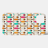 Coques Case-Mate iPhone Rétro wine bottles and glasses (Verso (horizontal))