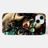 Coques Case-Mate iPhone Retro Woman on Beach Comédie Style Pop Art (Verso (horizontal))