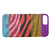 Coques Case-Mate iPhone Retro Zebra Skin Imprimer Motif Burlap Rustique #1 (Dos (Horizontal))