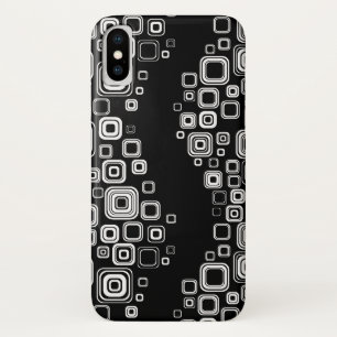 Etui iPhone Case-Mate Rétros carrés noirs et blancs