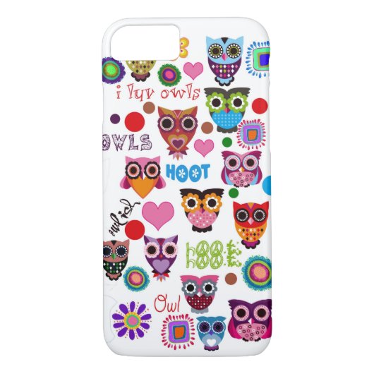 Coques Case-Mate iPhone Rétros hiboux (Dos)