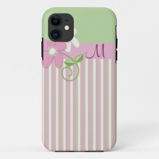Coques Case-Mate iPhone Rétros rayures, fleurs et cas d'iPhone 5 de (Dos)
