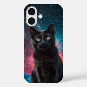 Coques iPhone 16 Rêve de chat de galaxie