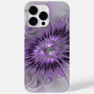 Coque Pour Pour iPhone 14 Pro Max Rêve de fleur de lavande Art fractal abstrait mode