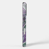 Coques Case-Mate iPhone Rêve de fleurs, Abstrait violet vert Fractal Art (Verso / Droite)