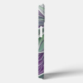 Coques Case-Mate iPhone Rêve de fleurs, Abstrait violet vert Fractal Art (Verso / Droite)