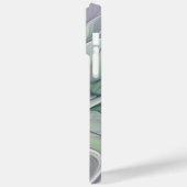 Coques Case-Mate iPhone Rêve de fleurs, Abstrait violet vert Fractal Art (Verso / Gauche)