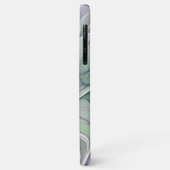 Coques Case-Mate iPhone Rêve de fleurs, Abstrait violet vert Fractal Art (Dos/Gauche)