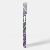 Coques Case-Mate iPhone Rêve de fleurs, Abstrait violet vert Fractal Art (Verso / Droite)